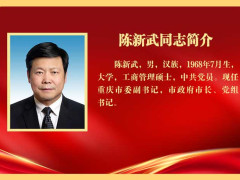 陈新武当选重庆市人民政府市长